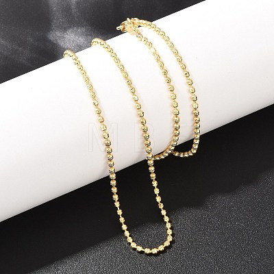 2MM Brass Ball Chain Necklaces for Men Women X-NJEW-L012-04G-1
