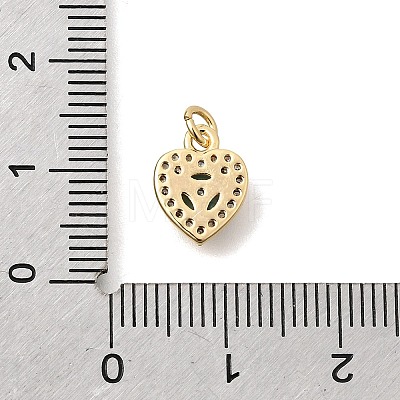 Valentine's Day Brass Micro Pave Cubic Zirconia Charms KK-N287-07G-1
