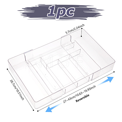 8 Grids Acrylic Storage Drawer Boxes without Lid CON-WH0095-182-1