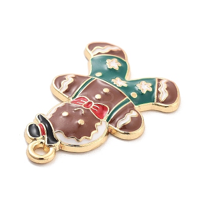 Christmas Theme Alloy Enamel Pendants ENAM-D060-04D-1