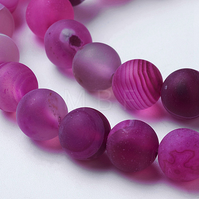 Natural Grade A Striped Agate/Banded Agate Beads Strands G-E478-01-8mm-1