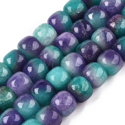 Dyed Natural White Jade Beads Strands G-T138-D19-1