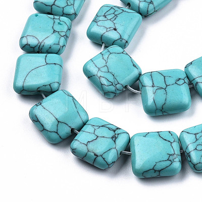 Synthetic Turquoise Beads Strands G-N326-140C-1
