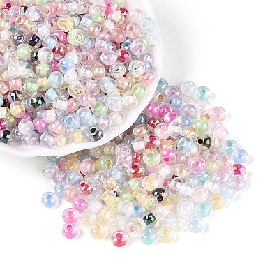 FGB Inside Colours Transparent Glass Seed Beads SEED-T009-01M-1