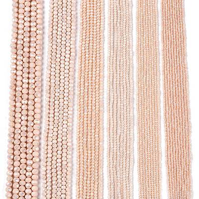 Electroplate Glass Beads Strands EGLA-A044-P1mm-B05-1