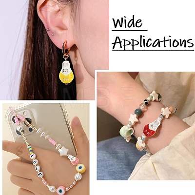 10Pcs 5 Colors Handmade Porcelain Beads PORC-CJ0001-48-1