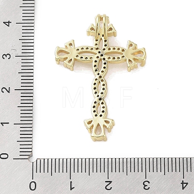 Real 18K Gold Plated Brass Micro Pave Cubic Zirconia Pendants KK-A209-03A-G-1