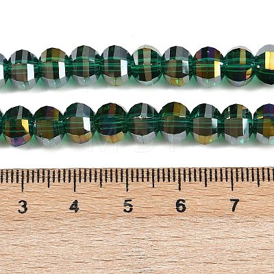 Electroplate Transparent Glass Beads Strands EGLA-B011-08A-AB04-1