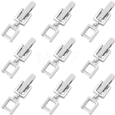 SUNNYCLUE 9Pcs Brass Fold Over Clasps KK-SC0004-06P-1