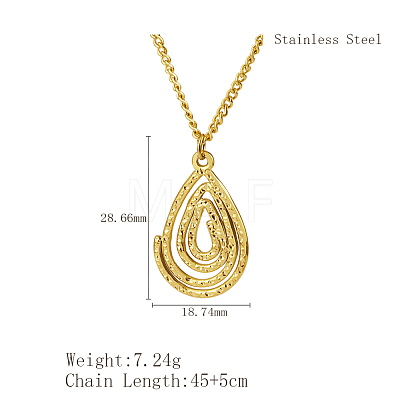 Stylish Stainless Steel Spiral Pendant Necklaces for Women YF9522-3-1