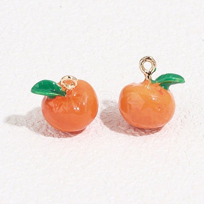 Fruit Alloy Enamel Charms ENAM-P264-02A-G-1