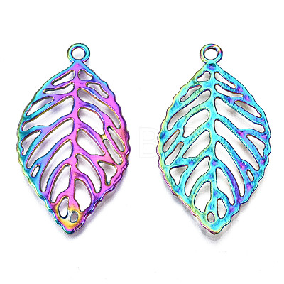 Rainbow Color Alloy Pendants PALLOY-N156-150-NR-1