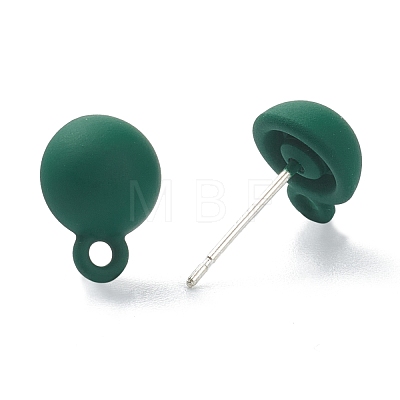 Spray Painted Alloy Stud Earrings Findings FIND-I015-A04-1