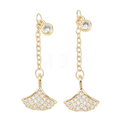 Brass Micro Pave Clear Cubic Zirconia Pendants KK-H257-02G-1