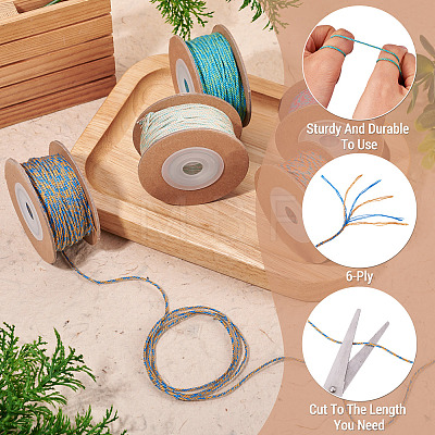5 Rolls 5 Colors 20M 18-Ply Cotton Twisted Cord OCOR-TA0003-64A-1