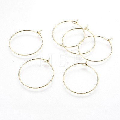 316 Surgical Stainless Steel Hoop Earring Findings X-STAS-P221-01B-G-1