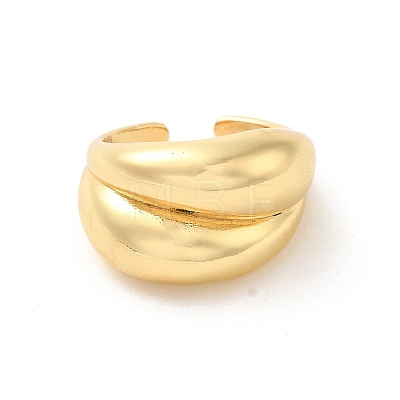 Brass Open Cuff Rings RJEW-P098-10G-1