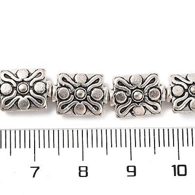 Rectangle Tibetan Style Alloy Beads Strands TIBEB-O007-51-NR-1