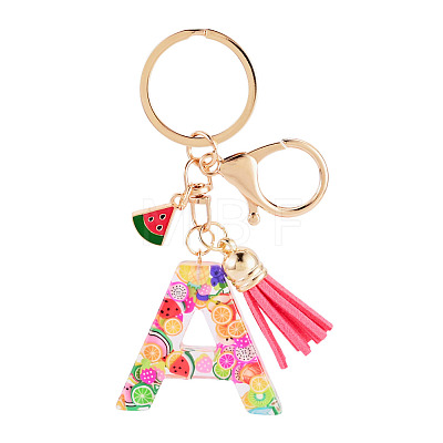 Fruit Series Letter Resin Keychains KEYC-TAC0033-02A-1