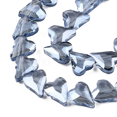 Electroplate Transparent Glass Beads Strands EGLA-N002-44-09-1
