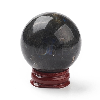 Natural Labradorite Ball Display Decorations G-PW0004-47-1