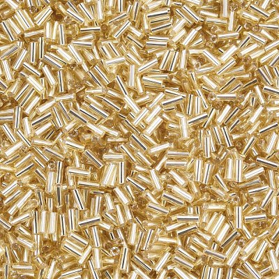 Plated Glass Bugle Beads SEED-S046-01A-22-1