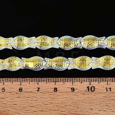 Transparency Electroplate Glass Beads Strands GLAA-T023-40A-01-1