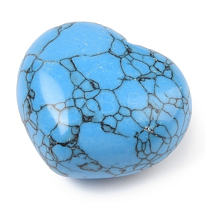 Synthetic Turquoise Thumb Massage Stone G-I367-06P-1