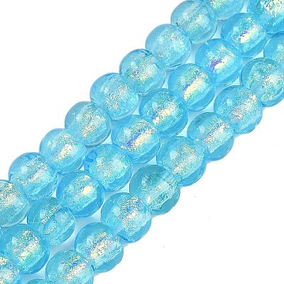 Handmade Foil Lampwork Beads Strands FOIL-K003-04G-1