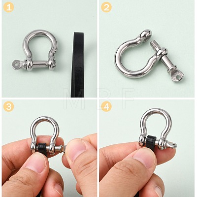 Alloy D-Ring Anchor Shackle Clasps X-PALLOY-L169-08-1