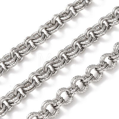 Double Link 304 Stainless Steel Cable Chain CHS-G049-03P-01-1