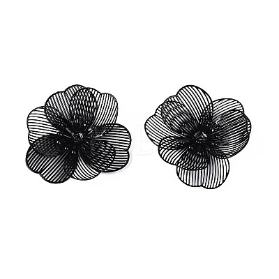 Spray Painted Iron Bead Caps IFIN-N013-05C-1