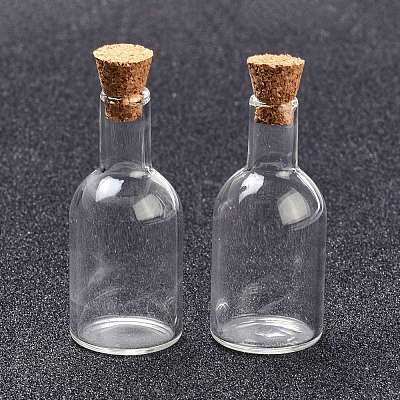 Glass Cork Bottles AJEW-O032-06-1