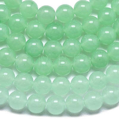 Natural Malaysia Jade Beads Strands G-L645-C01-8mm-12-1