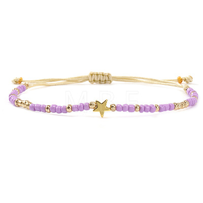 Glass Seed Beads Adjustable Bracelets KO8624-2-1