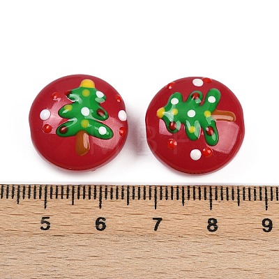 Christmas Handmade Lampwork Enamel Beads X1-LAMP-C020-03G-1