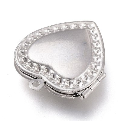 Tarnish Resistant 316 Stainless Steel Locket Pendants STAS-Z010-02-1