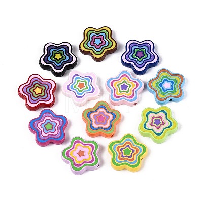 Opaque Acrylic Enamel Beads SACR-T035-34M-1