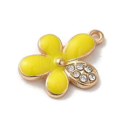 Flower Alloy Enamel Pendants ENAM-A007-02KCG-04-1