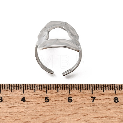 304 Stainless Steel Cuff Open Rings for Women RJEW-T034-01P-1