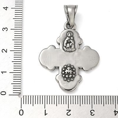 316 Surgical Stainless Steel Pendants STAS-E212-46AS-1-1