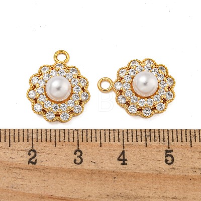 Brass Micro Pave Cubic Zirconia Pendants KK-U036-06G-1