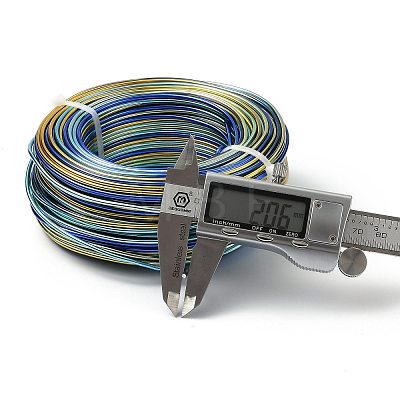 5 Segment Colors Round Aluminum Craft Wire AW-E002-2mm-B02-1