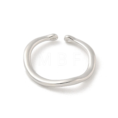 Brass Open Cuff Ring Components KK-G518-06P-02-1