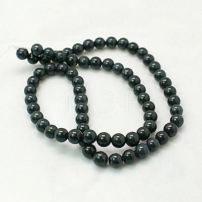 Natural Mashan Jade Round Beads Strands G-D263-4mm-XS25-1
