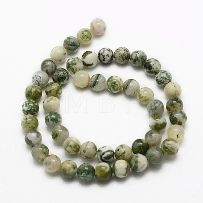 Natural Tree Agate Beads Strands G-K194-10mm-02-1