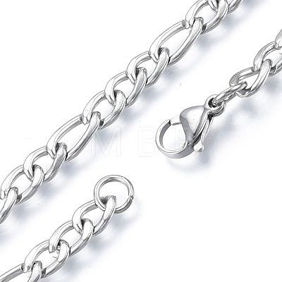 Men's 201 Stainless Steel Figaro Chains Necklace NJEW-N050-A08-5-50P-1