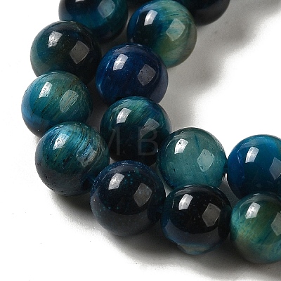 Grade AB+ Dyed Natural Tiger Eye Beads Strands X-G-G102-A02-02-1