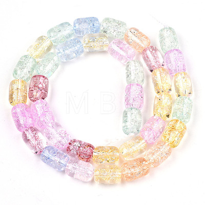 Transparent Crackle Glass Beads GLAA-S192-002-1