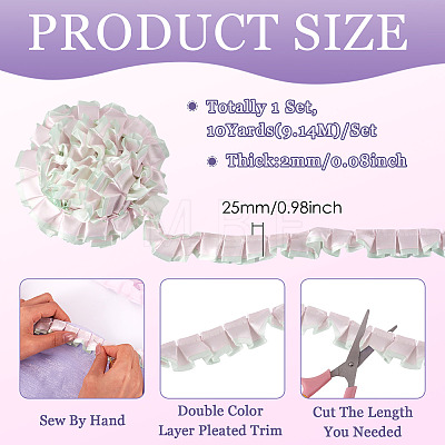 10Yards Polyester Lace Ribbon OCOR-TA0004-26C-1